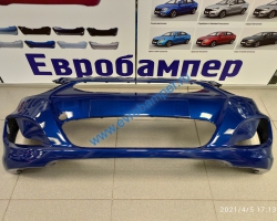 Бампер передний Hyundai Solaris 2011-14г цвет синий WGM - Евробампер - интернет магазин по продаже бамперов 